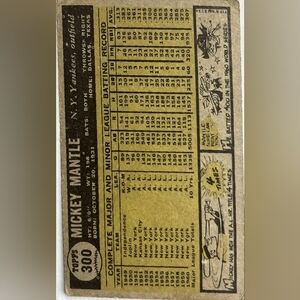 1961 Topps Micky mantle vintage card